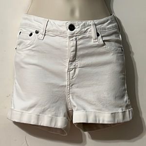 Kill City Women’s Cuffed White Denim Shorts Size XS